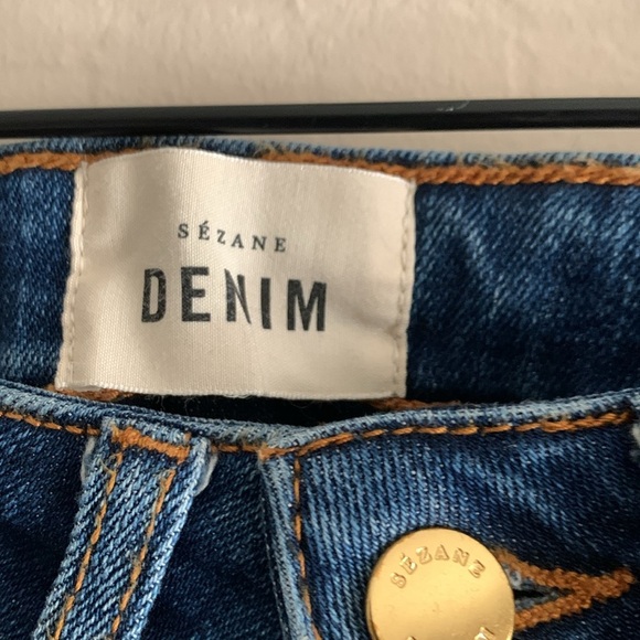 Sezane Slim Parfait High Rise 7/8 Jeans Bleu Clair S201PAN022B Size 23 - Picture 6 of 10